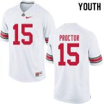 Youth Ohio State Buckeyes #15 Josh Proctor White Nike NCAA College Football Jersey Anti-slip VXC4544HX